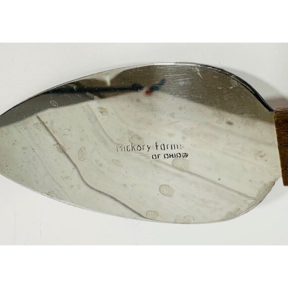 Hickory Farms Stainless Steel & Wood Cheese Spreaders Set Of 3 - Picture 9 of 9